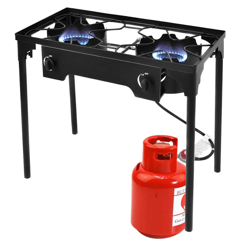 150000 BTU Double Burner Outdoor Stove BBQ Grill by DirectDeals