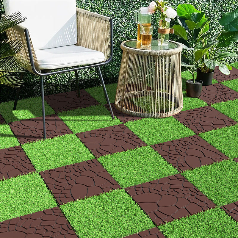 Stone Texture Patio Deck Tiles, Diy Module Interlocking Decking Floor Tiles by HouseOfZazla