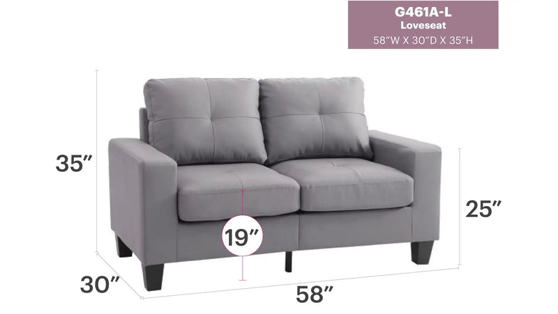 Upholstered Track Arm Loveseat For Cozy Spaces by Unique Piece Furniture