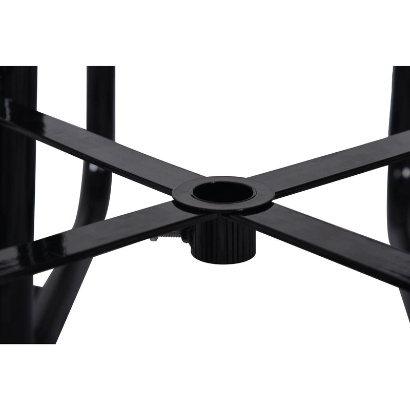 Square Outdoor Steel Picnic Table, With Umbrella Pole by Unique Piece Furniture
