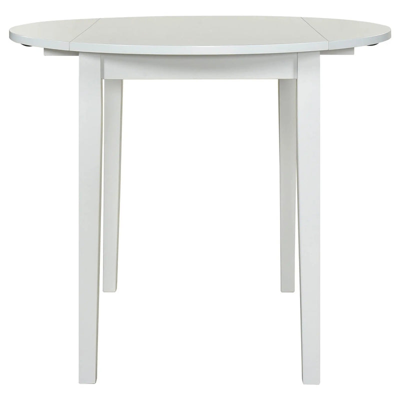 Bucknell 3-piece Round Drop Leaf Dining Table Set White by Unique Piece Furniture