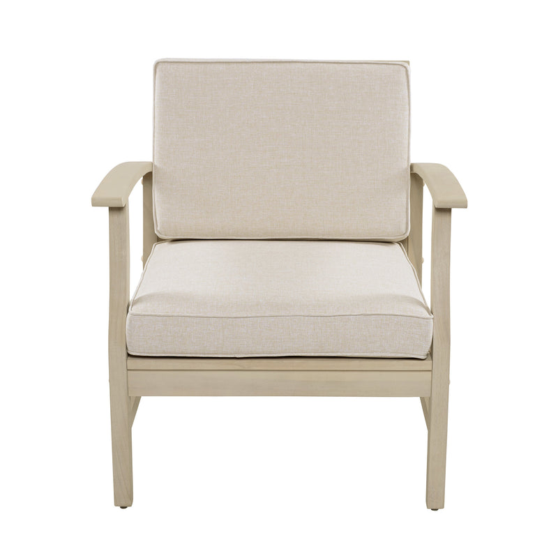 Perla Club Chair Light Patio Seating with Water-Resistant Cushions - Light, photo 2 of 10