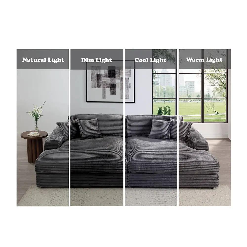 Hilde - Sectional Sofa With 4 Pillows by Unique Piece Furniture
