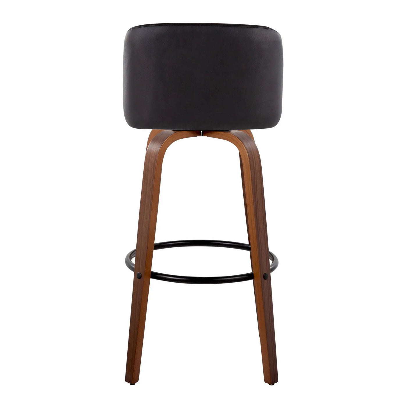 Toriano - Mid Century Modern Fixed Height Barstool Swivel And Round Footrest (Set of 2) by HouseOfZazla