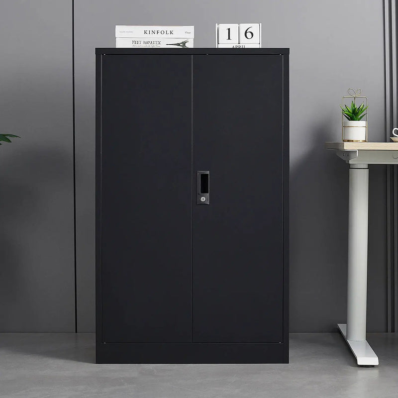 Metal Storage Cabinet With Locking Doors And Adjustable Shelf, Folding Filing Storage Cabinet, Folding Storage Locker Cabinet For Home Office, School, Garage by HouseOfZazla