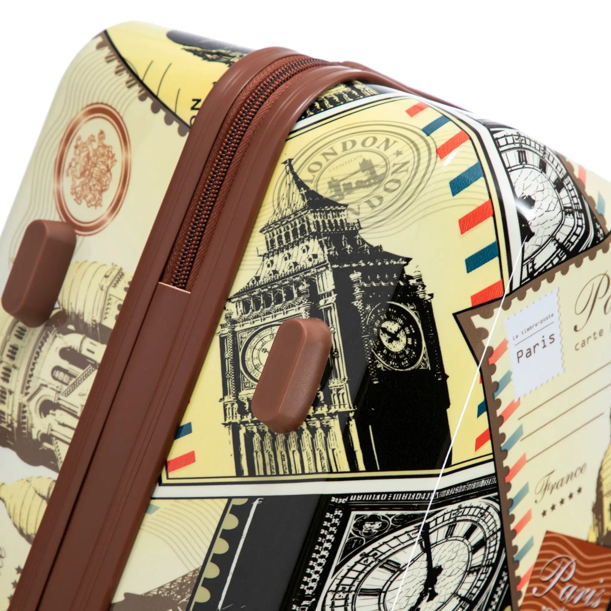 3-Piece PC Spinner Wheel Luggage Set with Printed Pattern by HouseOfZazla