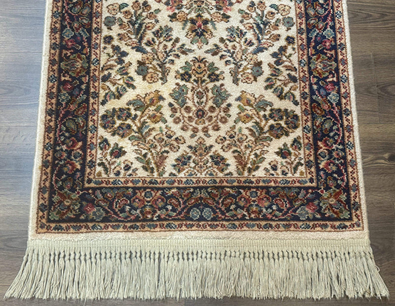 Karastan Rug 2x4, Ivory Sarouk #760, Vintage Wool Small Karastan Carpet, Original 700 Series, Discontinued by Jewel Rugs