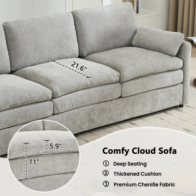 Cozy Upholstered 3 Seater Sofa Cushion For Living Room by HouseOfZazla