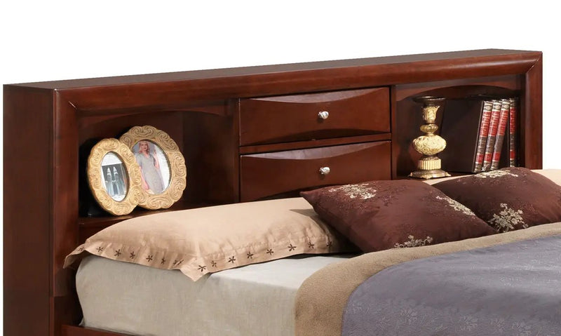 Modern Design Storage Bed With Bookcase Headboard by Unique Piece Furniture