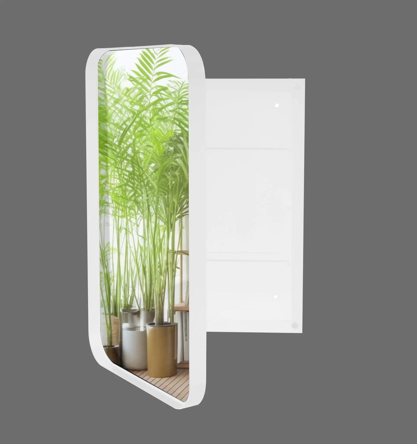 Recessed Metal Framed Medicine Cabinet With Mirror And Adjustable Shelves Wall Mirror With Storage For Bathroom by HouseOfZazla