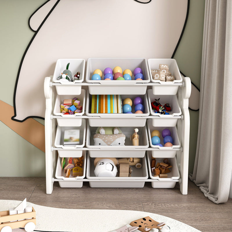 Kids Toy Storage Organizer Cabinet with HDPE Shelf - Gray White, photo 2 of 4