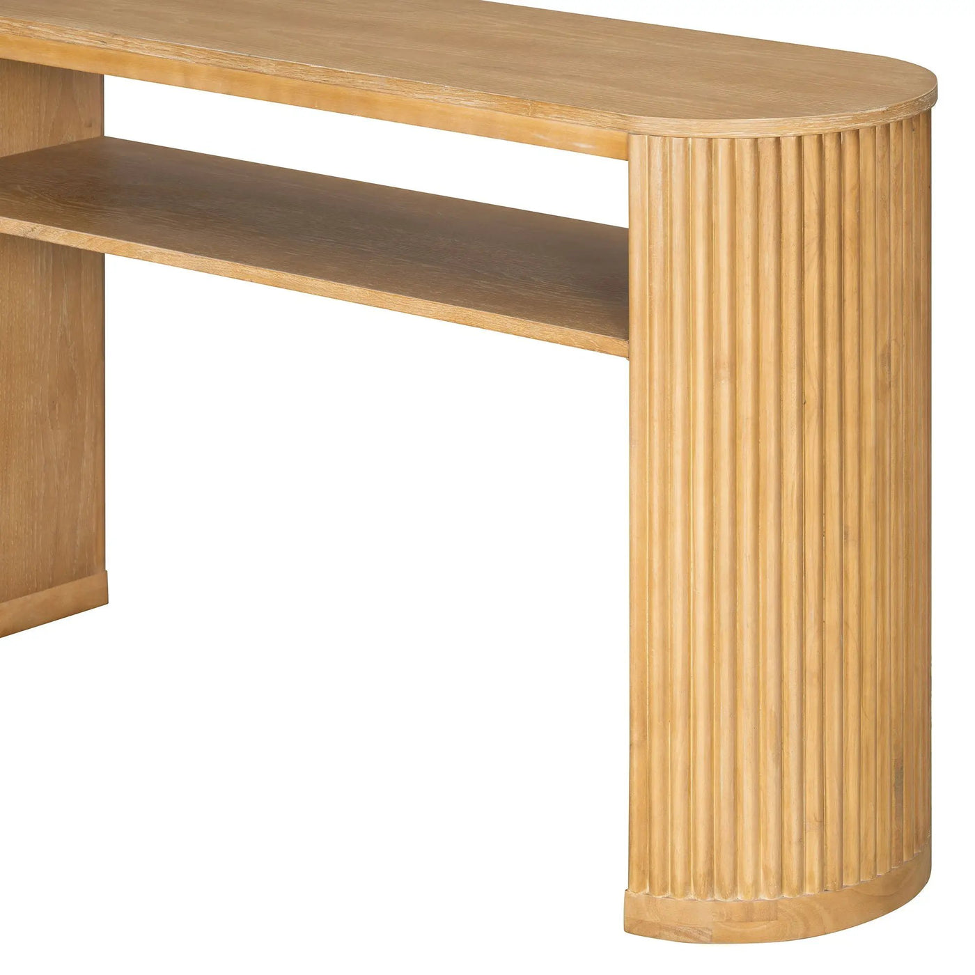 Console Table With Fluted Legs, Open Shelf by HouseOfZazla