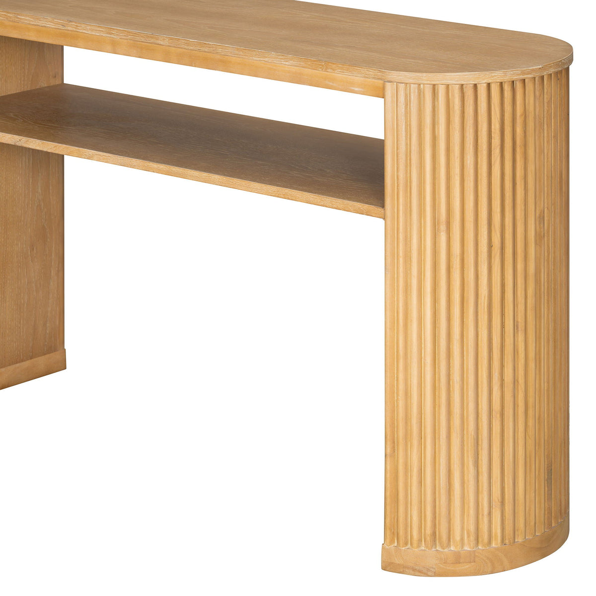 Console Table With Fluted Legs and Open Shelf - Available in Black, Light Brown, Dark Brown, photo 13 of 19