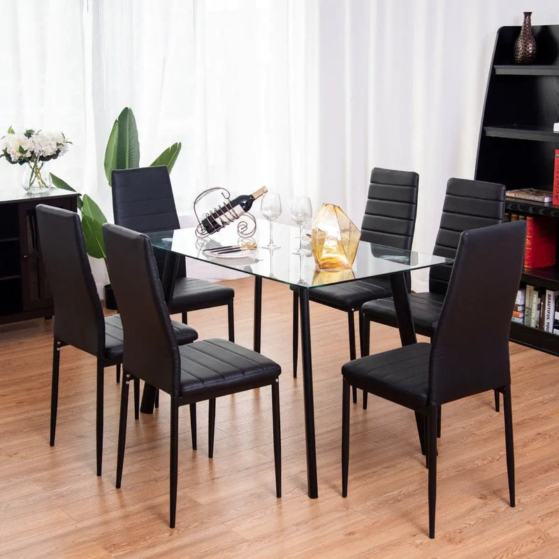 Set of 2 or 6 High Back Dining Chairs-Set of 6 by DirectDeals