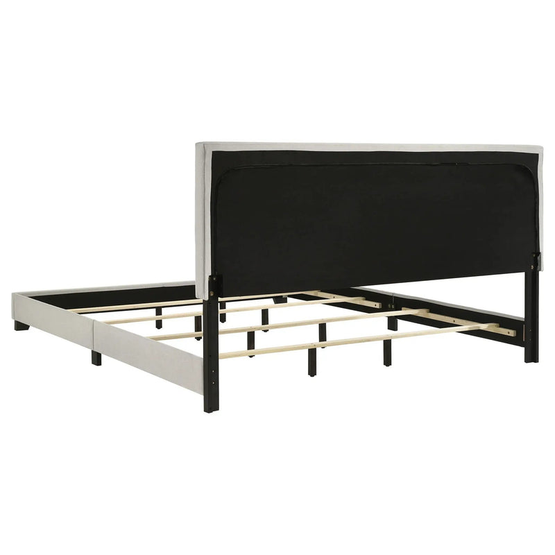 Dorian Fabric Upholstered California King Panel Bed Cream by Unique Piece Furniture