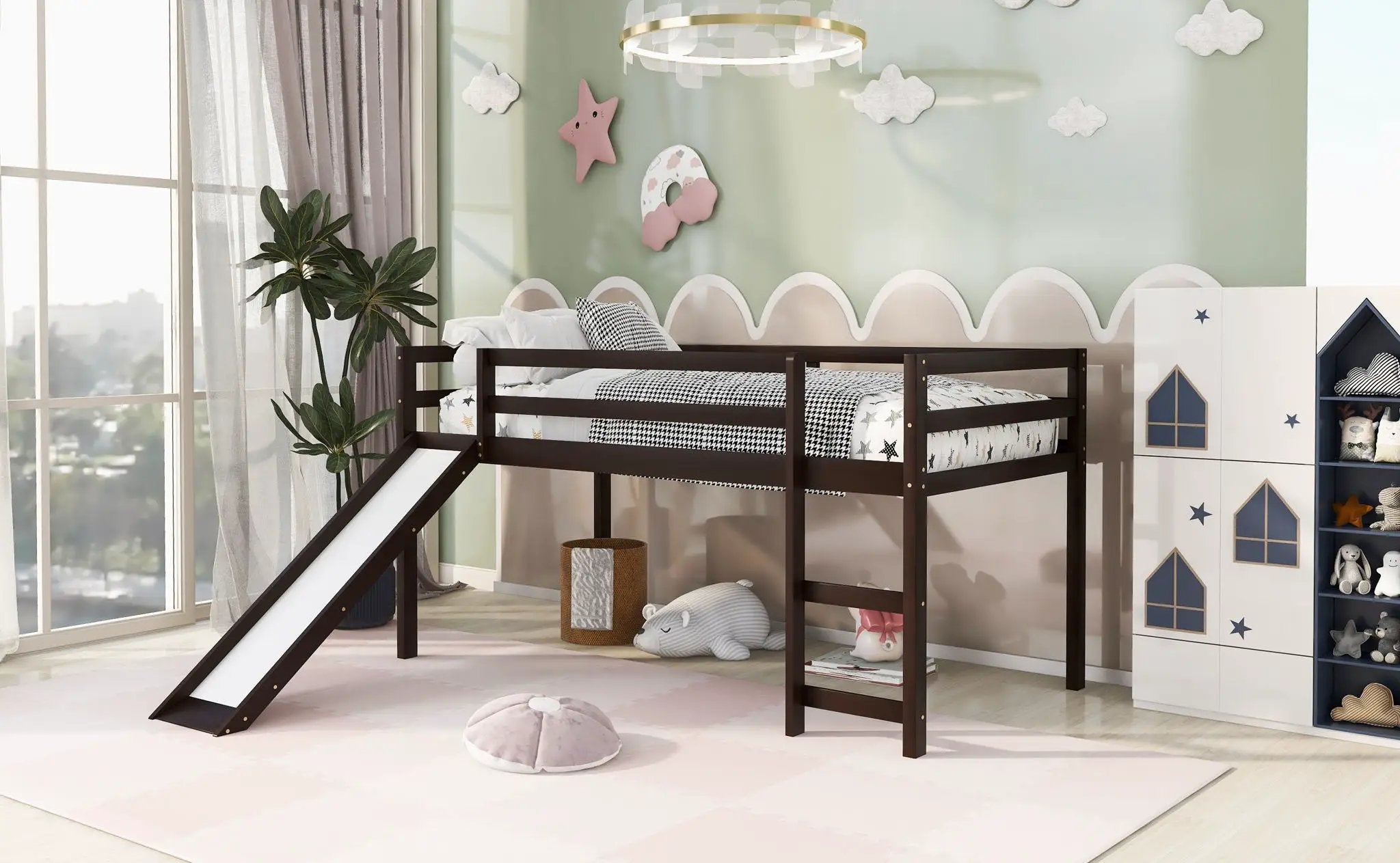 Loft Bed With Slide, Multifunctional Design