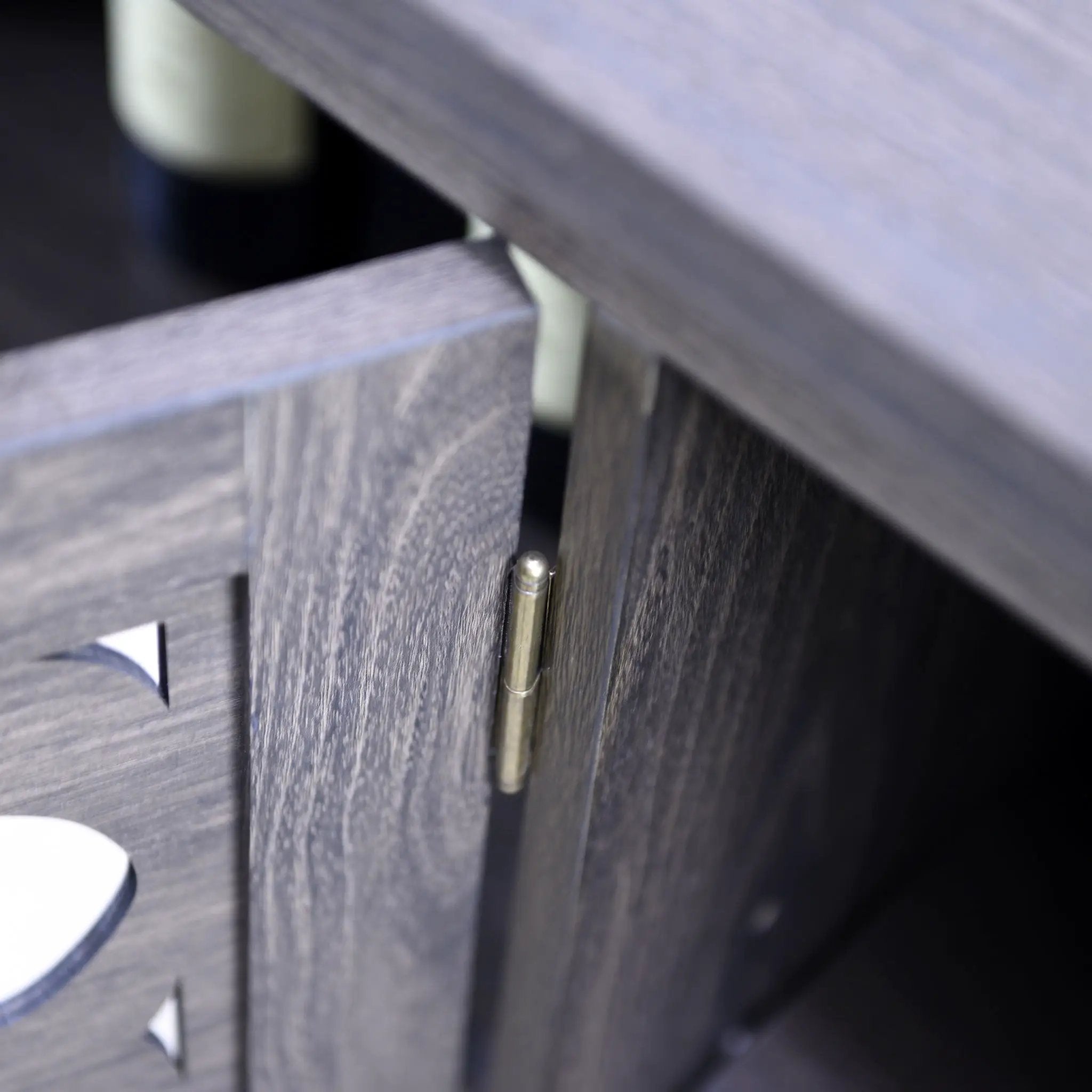 3 Door Mirrored Sideboard Cabinet With Adjustable Shelves