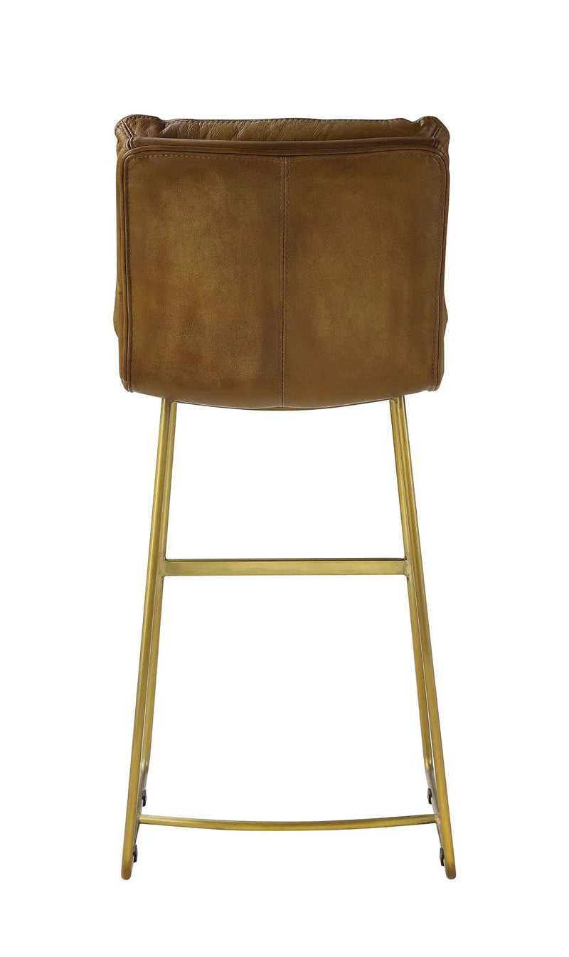 Alsey - Bar Chair - Saddle Brown Top Grain Leather by Unique Piece Furniture