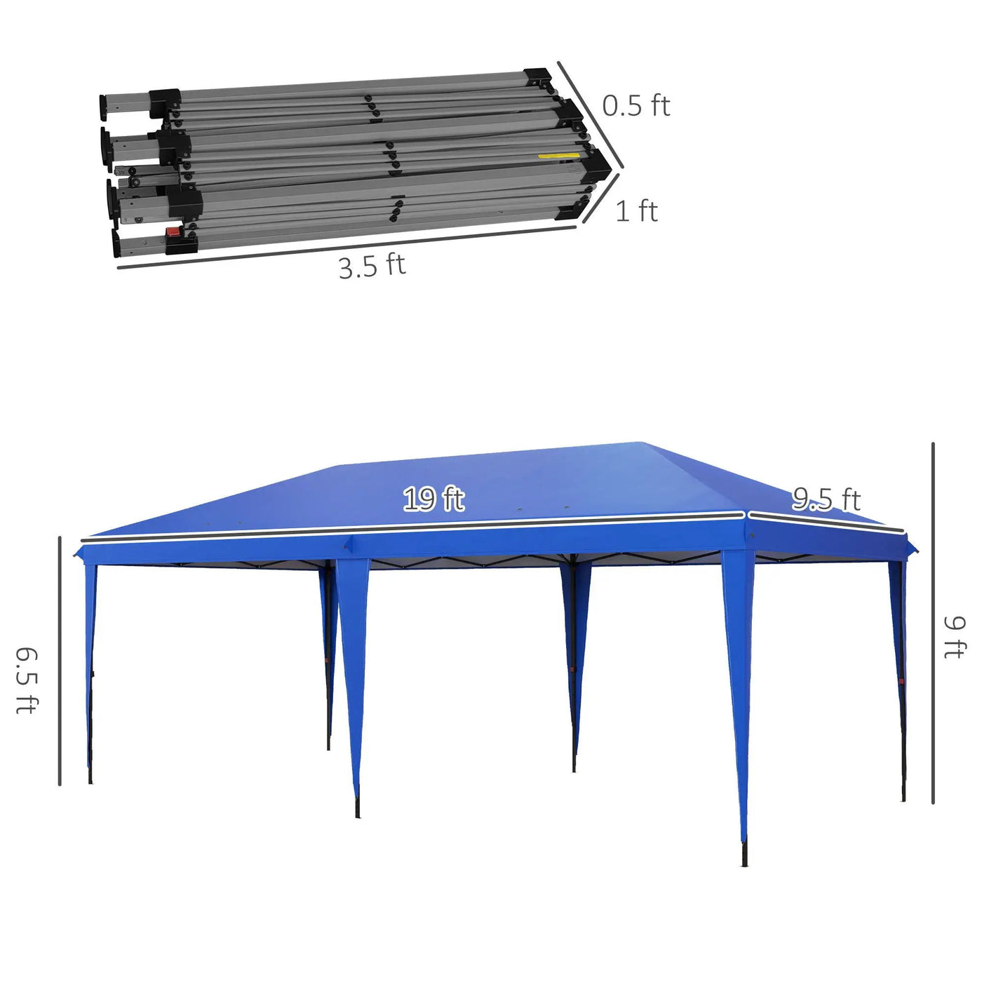 Outsunny 10' x 19.2' Pop Up Canopy Tent by HouseOfZazla