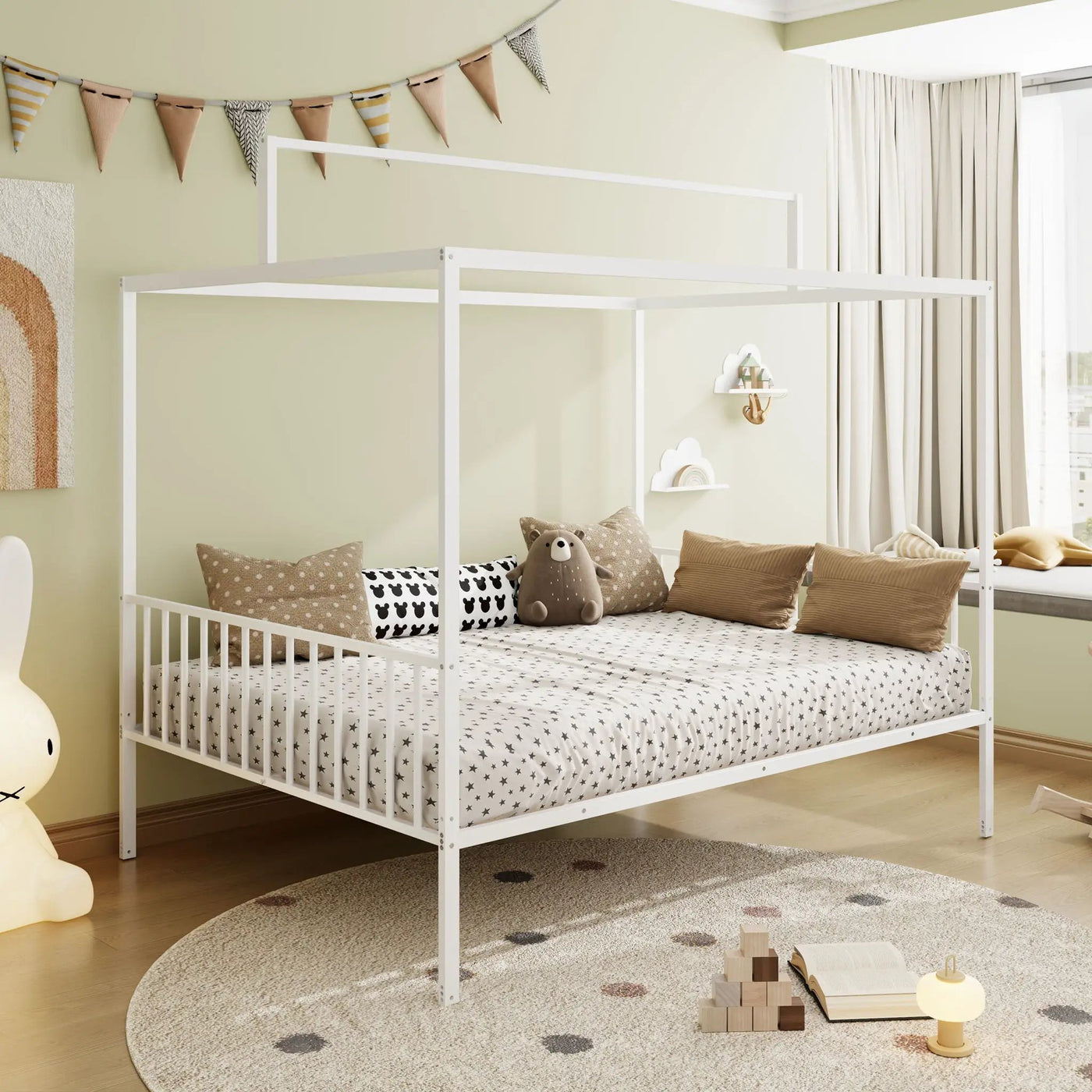 3 In 1 Convertible Montessori Floor Bed With Fenced Support by HouseOfZazla