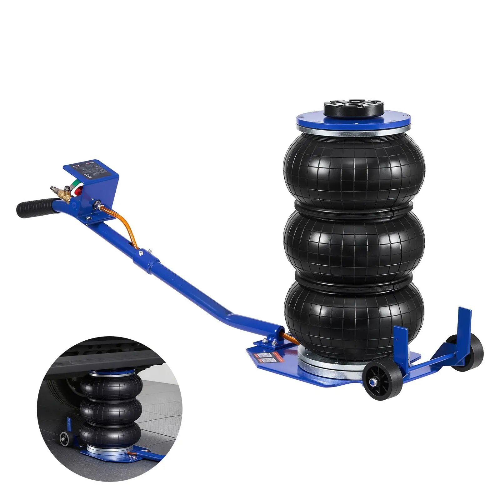 Air Jack, 3 Ton/6613 lbs Triple Bag Air Jack with Six Steel Pipes by HouseOfZazla