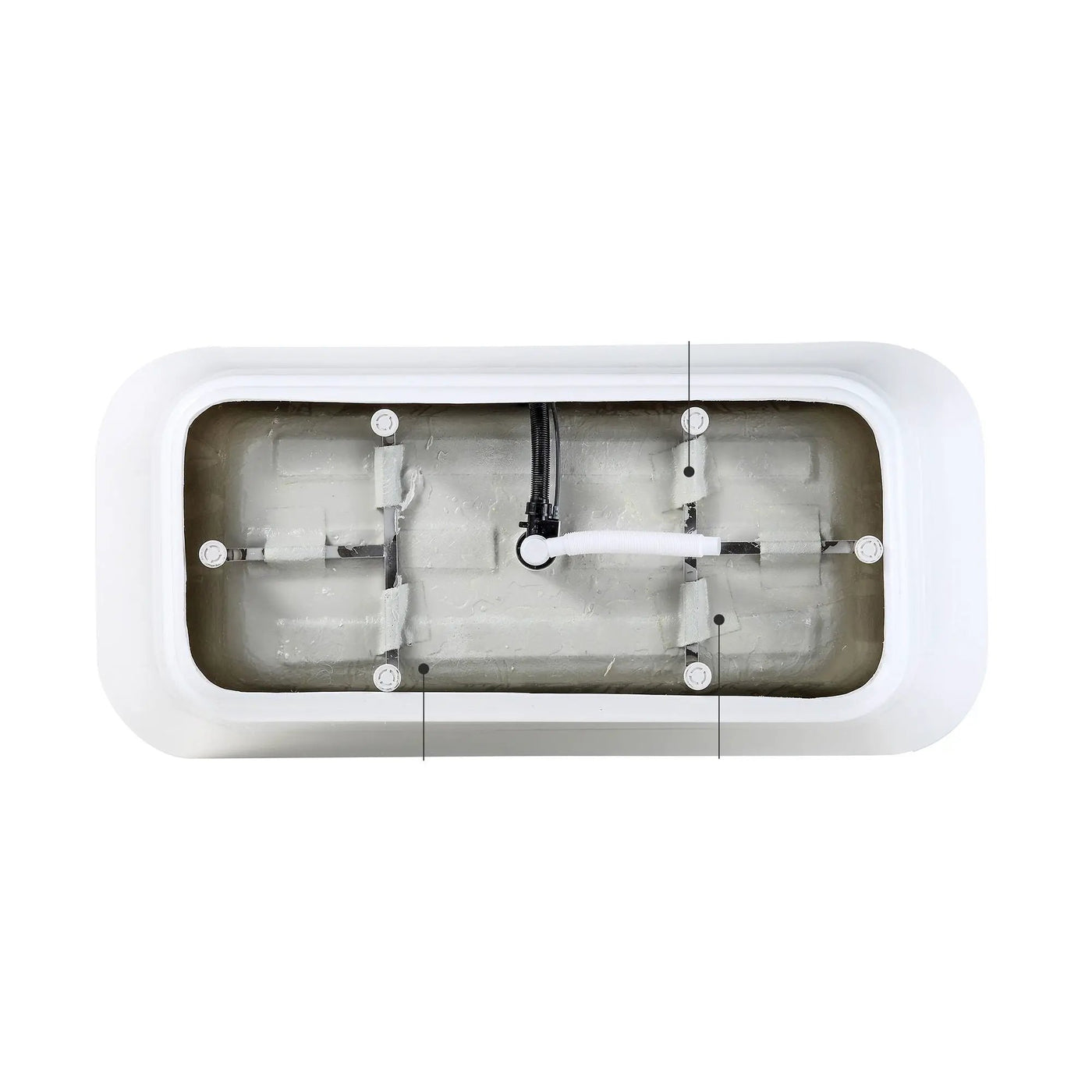 Gloss Freestanding Bathtub With Drain, Stand Alone Soaking Tub by HouseOfZazla