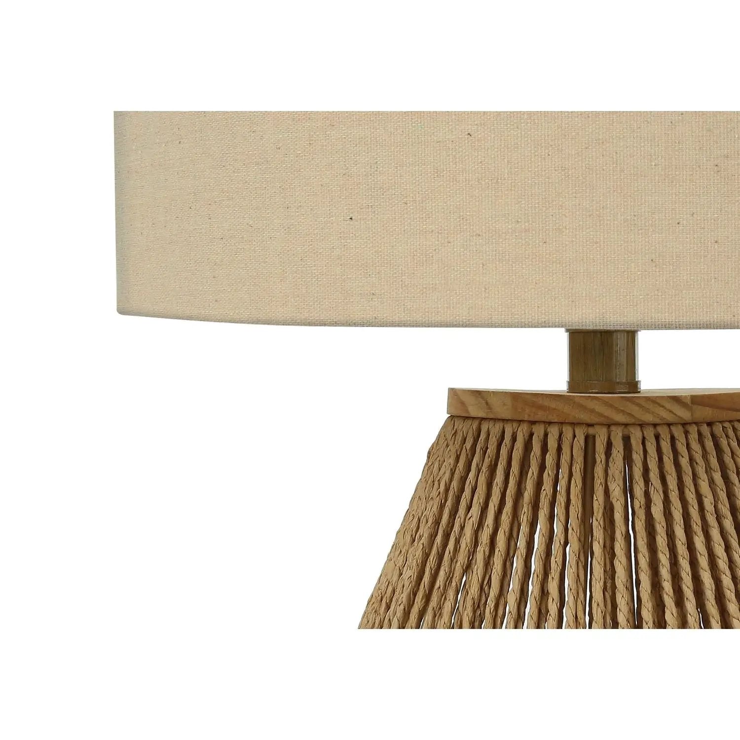 Lighting, Table Lamp, Rope, Resin, Transitional - Brown by Unique Piece Furniture