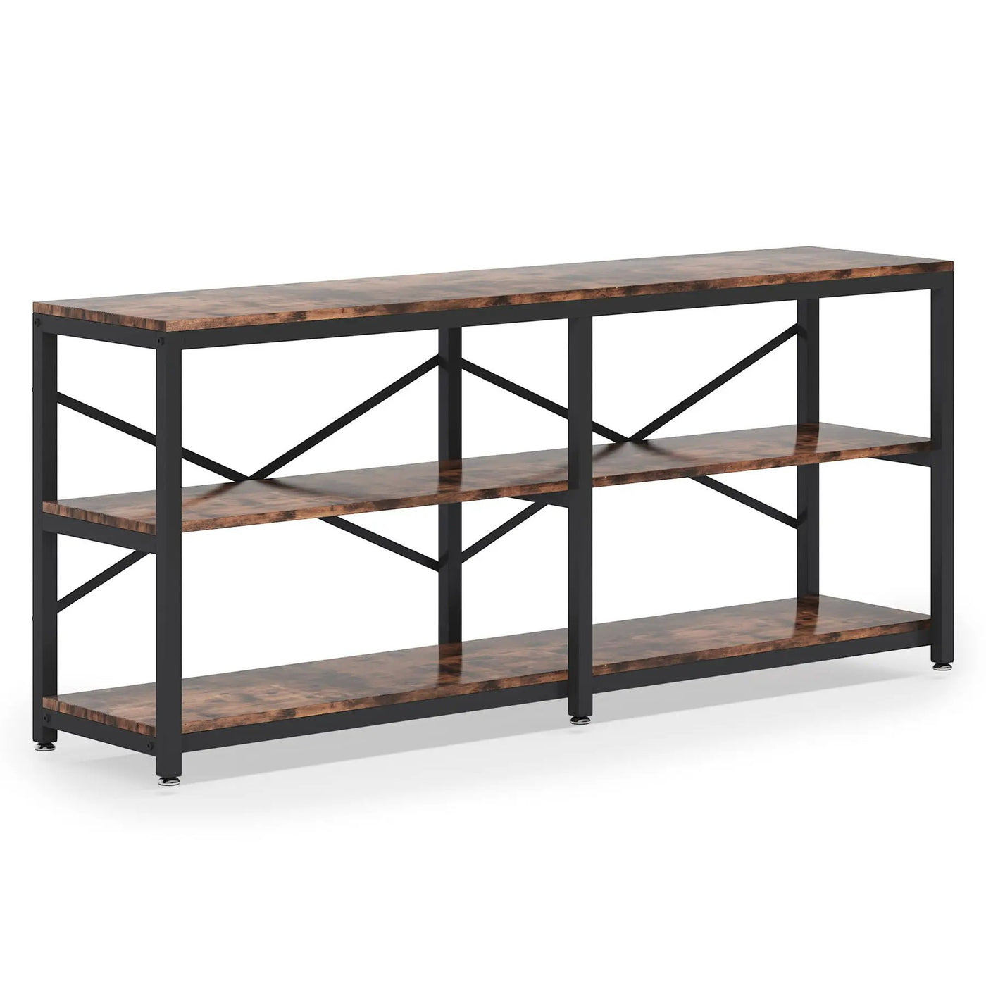 Console Table With X Back Design, Extra Long Storage by HouseOfZazla