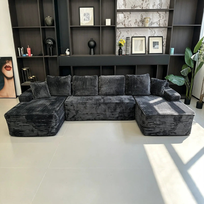 131" U-Shape Cloud Sectional Couch by HouseOfZazla