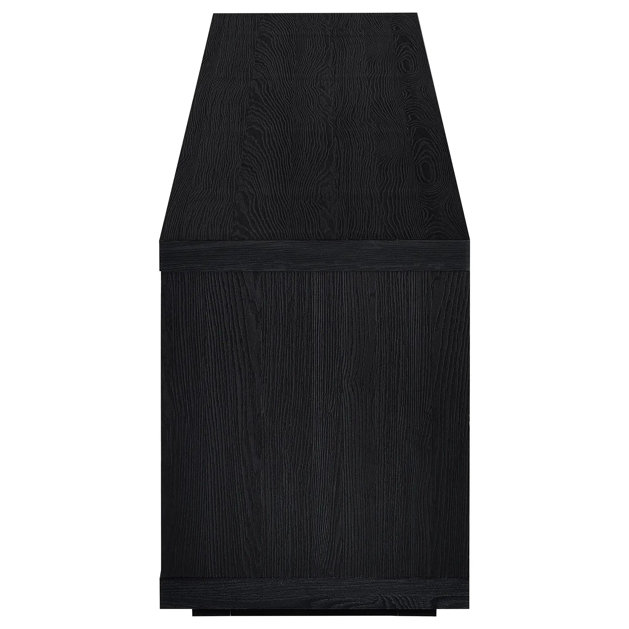 Deiter 79-inch TV Stand Fireplace Media Console Black by Unique Piece Furniture