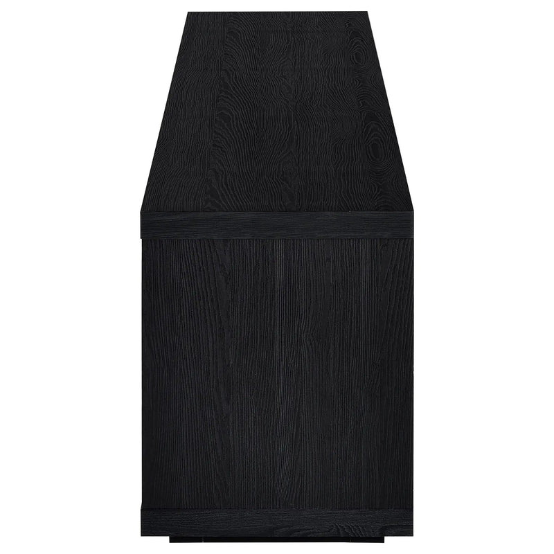 Deiter 79-inch TV Stand Fireplace Media Console Black by Unique Piece Furniture