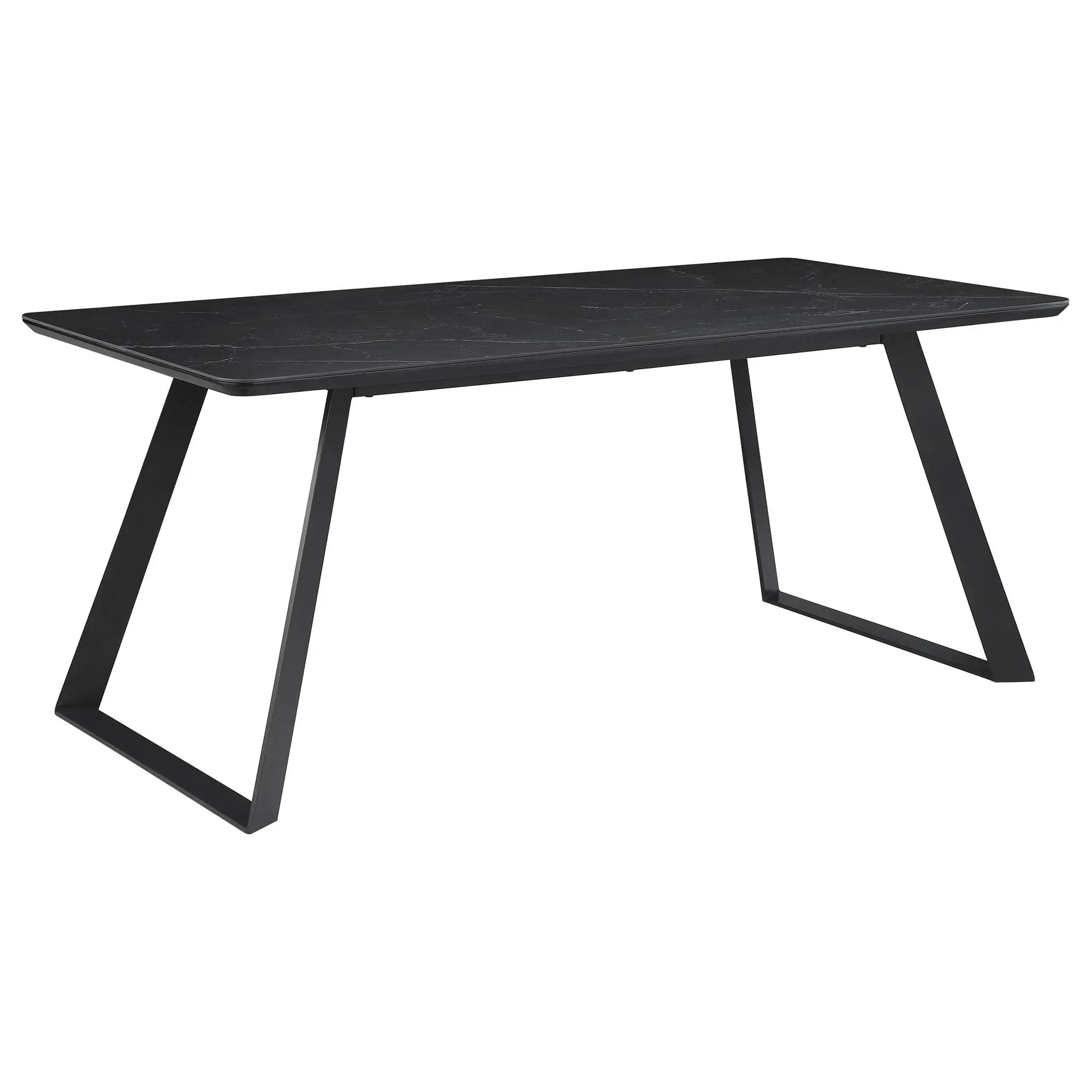 Smith - Rectangular Top Dining Table With 3 Drawers - Black by HouseOfZazla