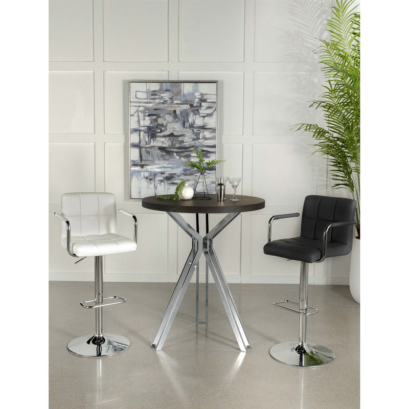 Edgerton - Round Height Bistro Bar Table - Dark Oak