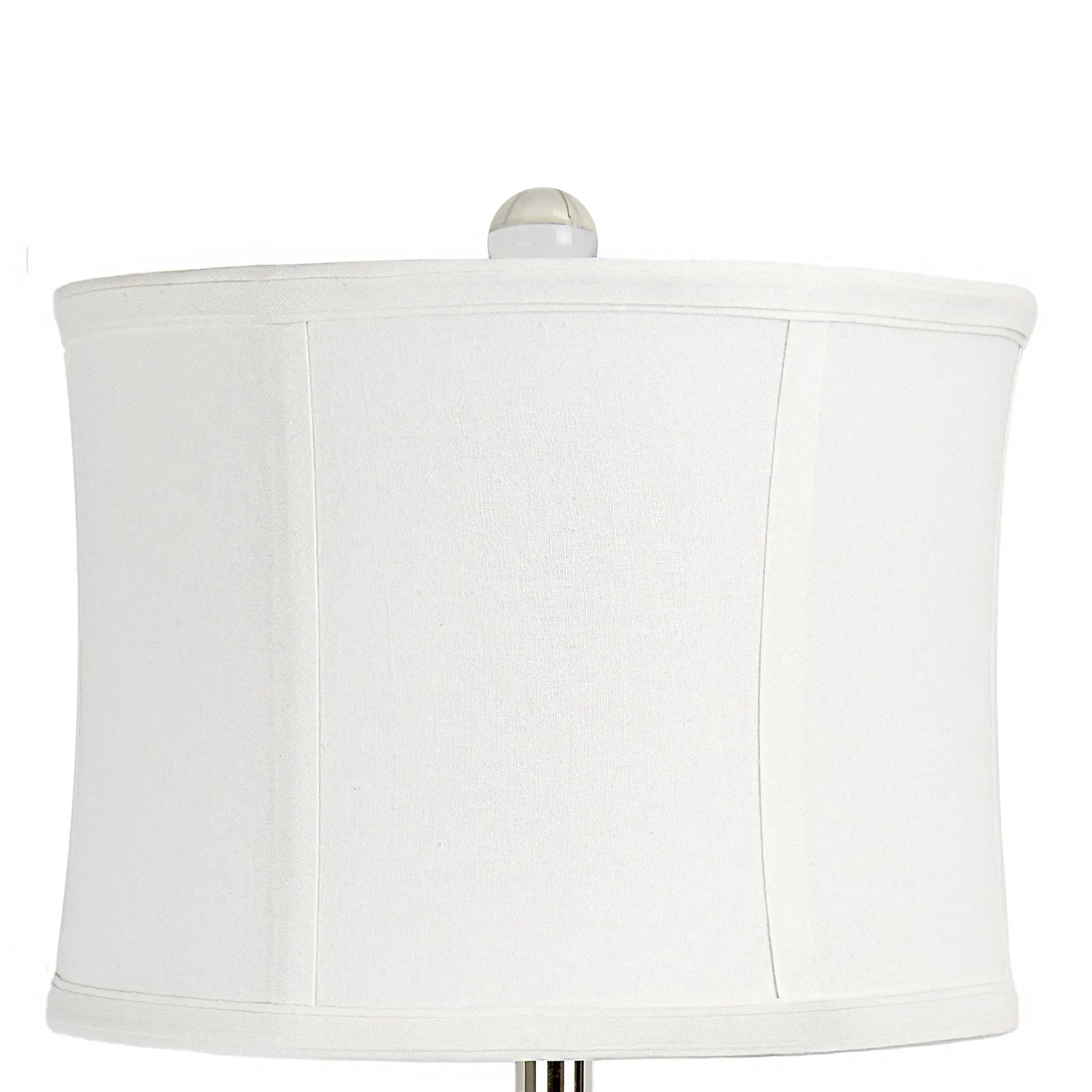 Diamond - Torch Contemporary Crystal Table Lamp (Set of 2) - Clear / Off White / Polished Nickel by HouseOfZazla