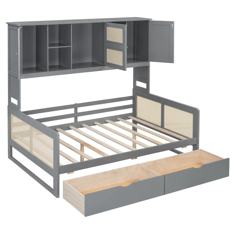 Daybed And All In One Cabinet And Shelf by Unique Piece Furniture