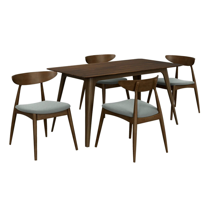 5 Piece Dining Set With Ergonomic Chairs by HouseOfZazla