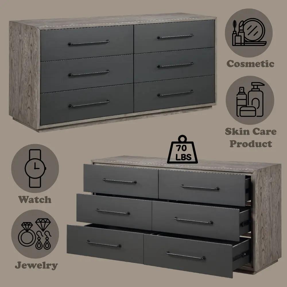 Estevon - Dresser - Gray Oak by Unique Piece Furniture