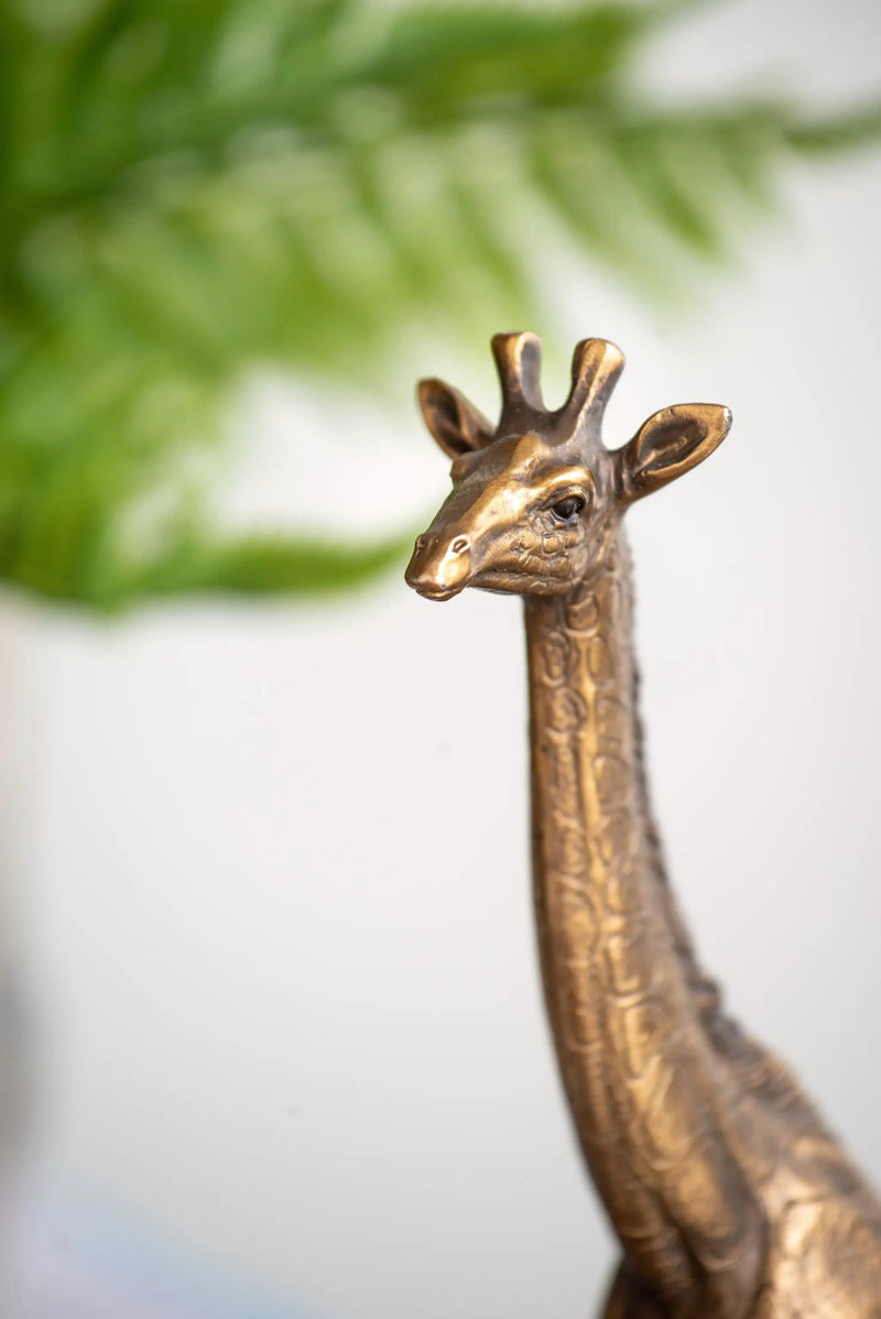 5.9x2.2x11.2" Giraffe Statuette, Animal Statue Décor by HouseOfZazla
