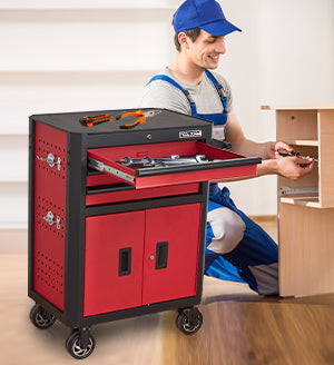28 Inch 3-Drawer Rolling Tool Chest with Wheels by HouseOfZazla