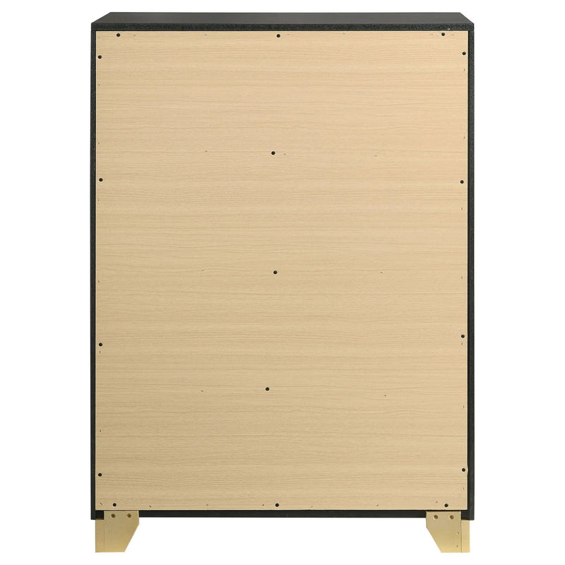 Caraway 4-drawer Bedroom Chest Black by Unique Piece Furniture
