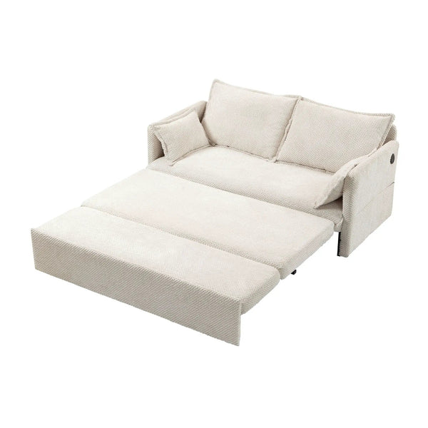 Pull Out Sofa Bed, Convertible Sleeper Sofa Couch, Side Storage, And USB / C - Type Charging Ports Chair