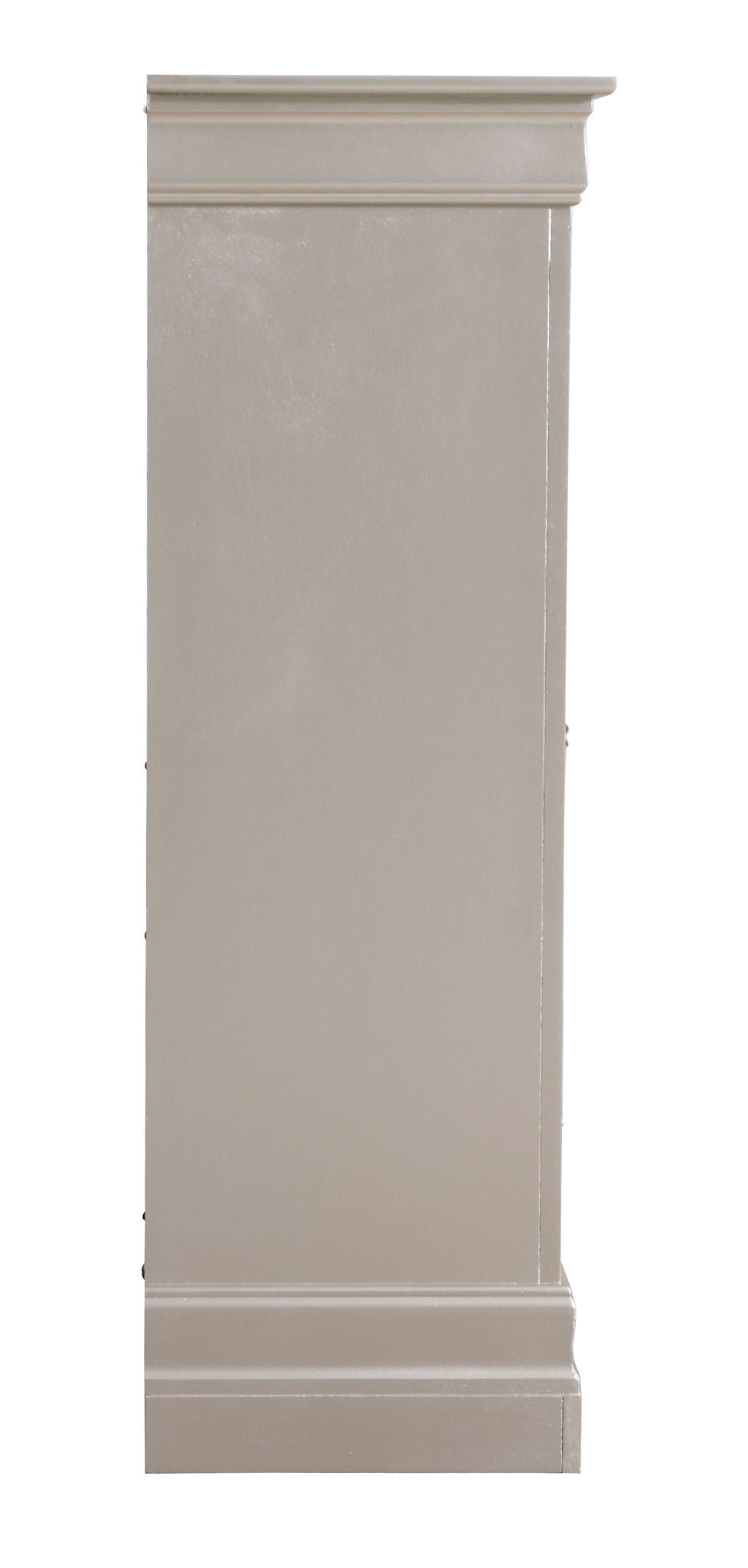 Accent Chest with Embossed Textured Finish and Faux Crystal Pulls - Gray or Pearl Silver, photo 9 of 12