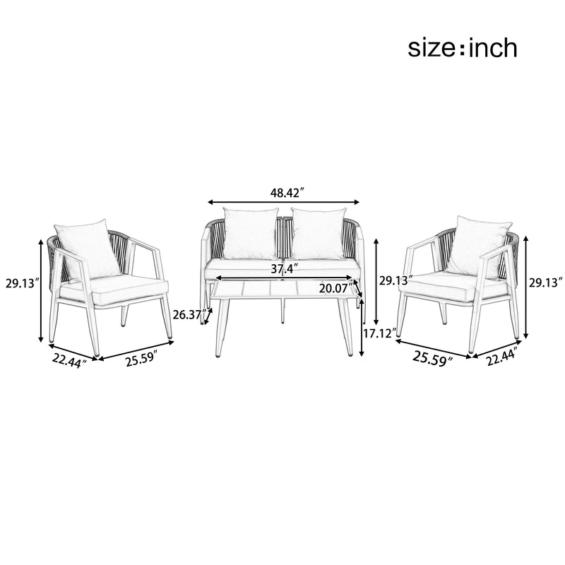 U_STYLE Durable and Comfortable Outdoor Seating Set by HouseOfZazla