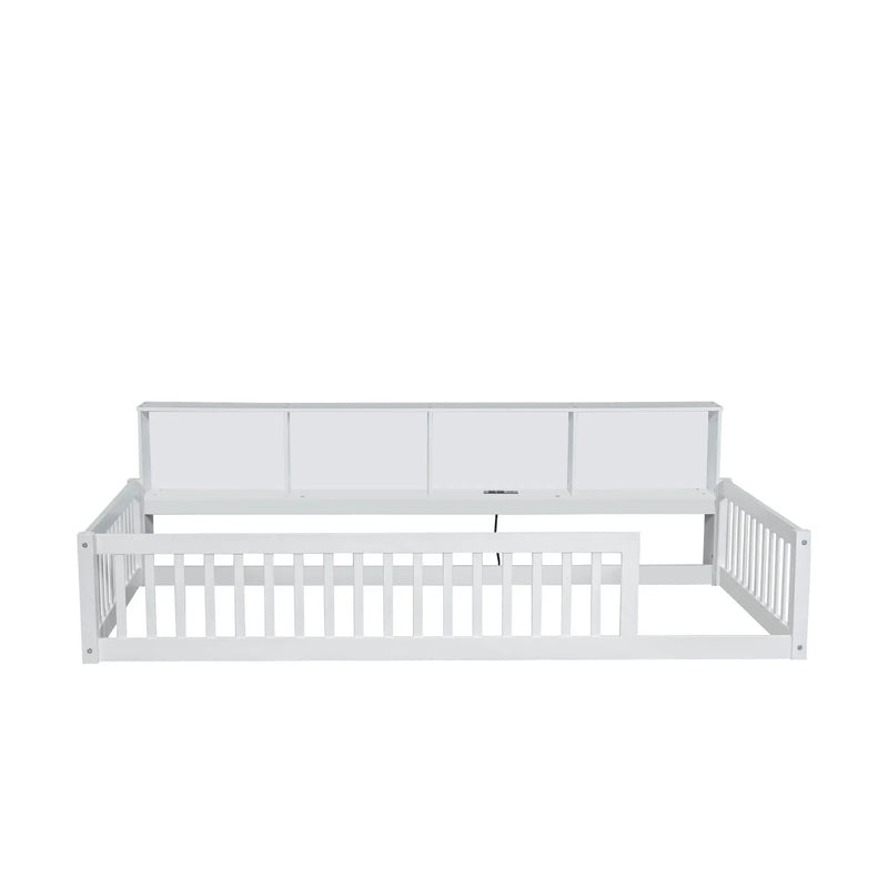 Floor Bed With Storage Cabinets And USB Ports by HouseOfZazla