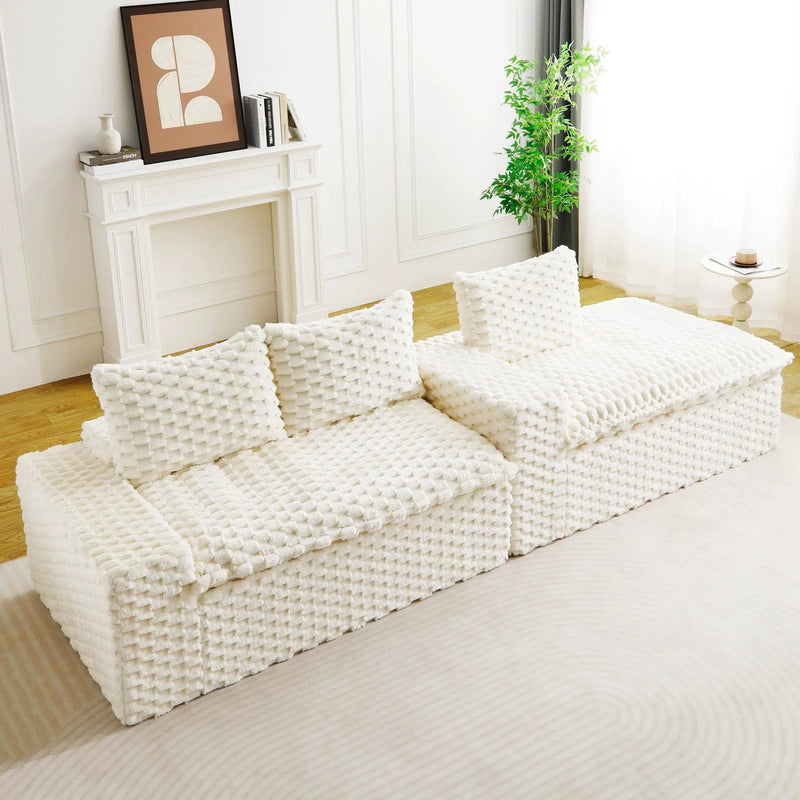 Modular Sofa, Convertible Twin Seat With Chaise Lounge by HouseOfZazla