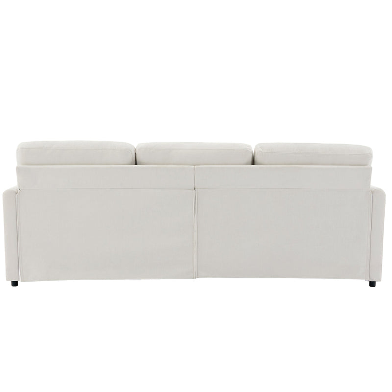 Cozy Upholstered 3-Seater Sofa with Plush Double Cushion and Ergonomic Design by BLAKHOM