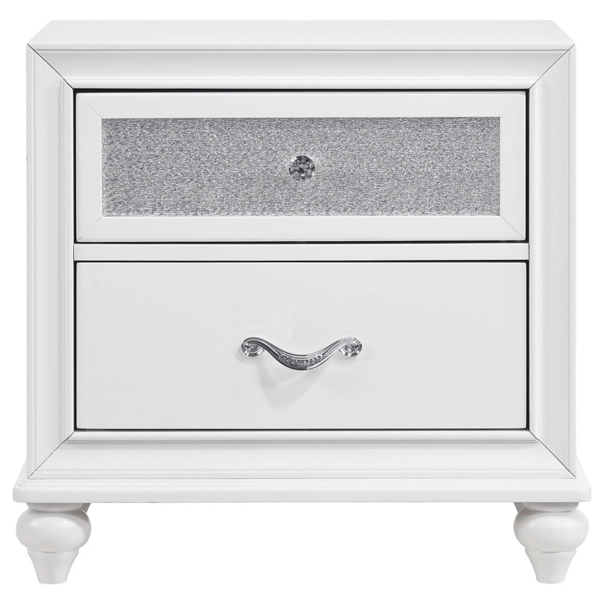 Barzini 2-drawer Nightstand White by Unique Piece Furniture