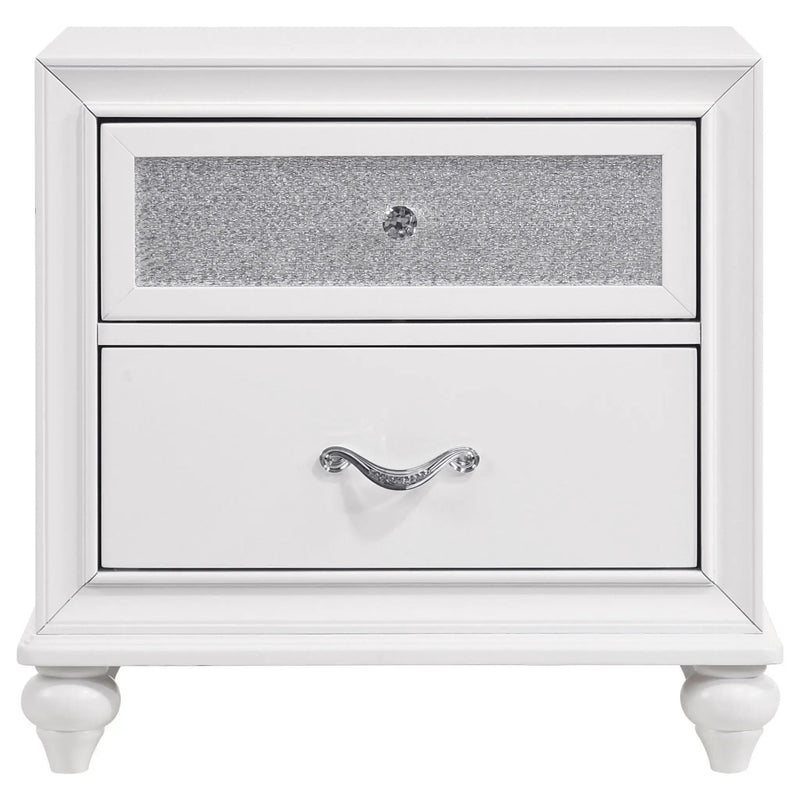 Barzini 2-drawer Nightstand White by Unique Piece Furniture