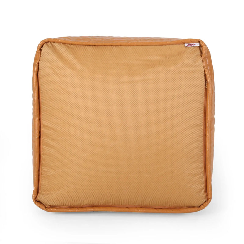 Bambo - Rectangle Pouf Ottoman Floor Cushion - Caramel by Unique Piece Furniture