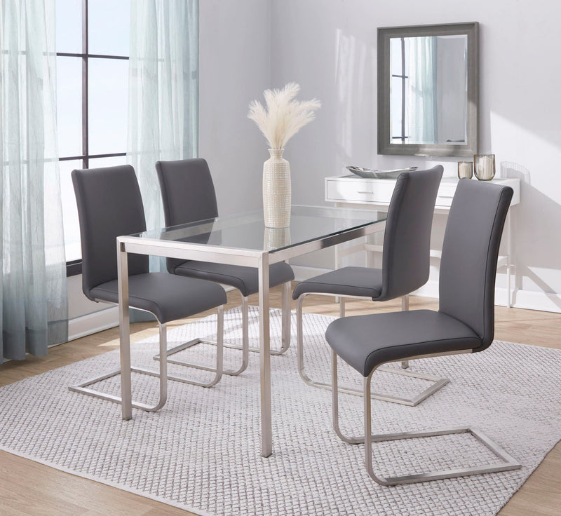 Fuji Foster - Contemporary Dining Set l, Glass 5 Piece by HouseOfZazla